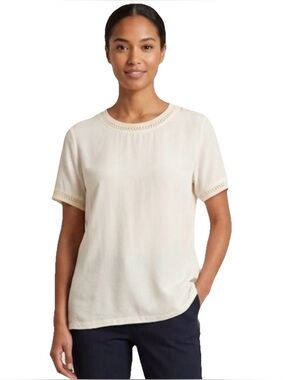 Johnny Was Cupra Embroidered Blouse Women’s Off White Size Small